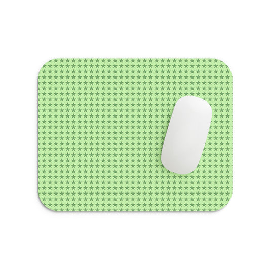 Green Stars Mouse Pad