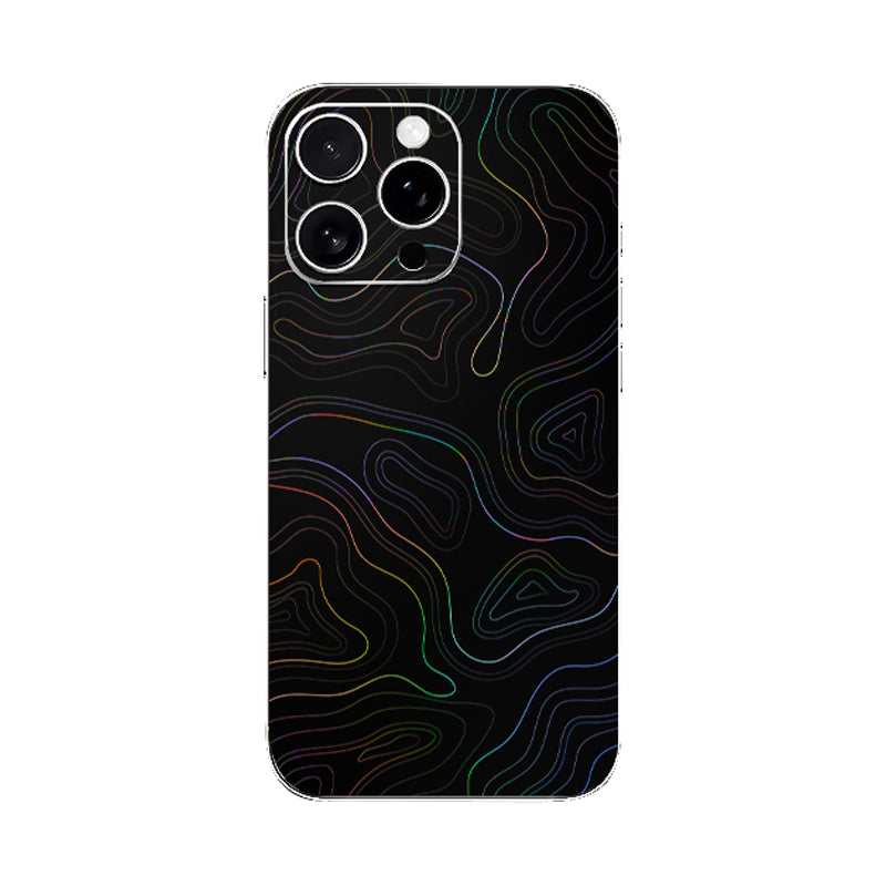 Black Topographs Mobile Phone Skin