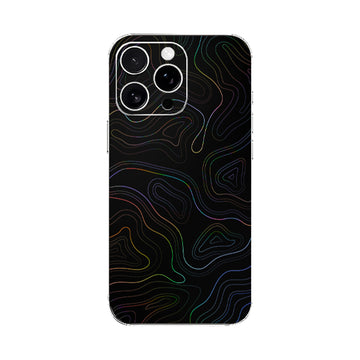 Black Topographs Mobile Phone Skin