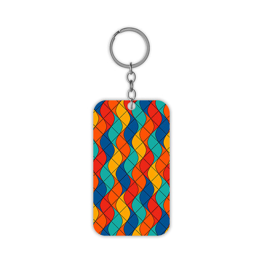 Abstractive Curves Keychain