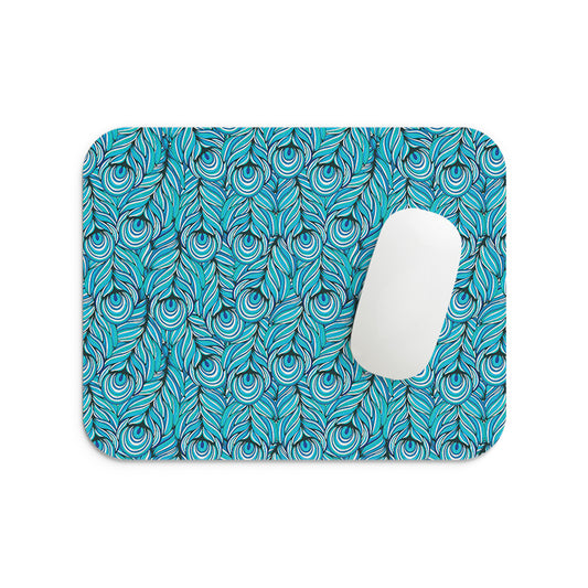 Peacock Feather Mouse Pad
