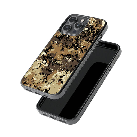 Patchy Brown Camo Glossy Metal Case