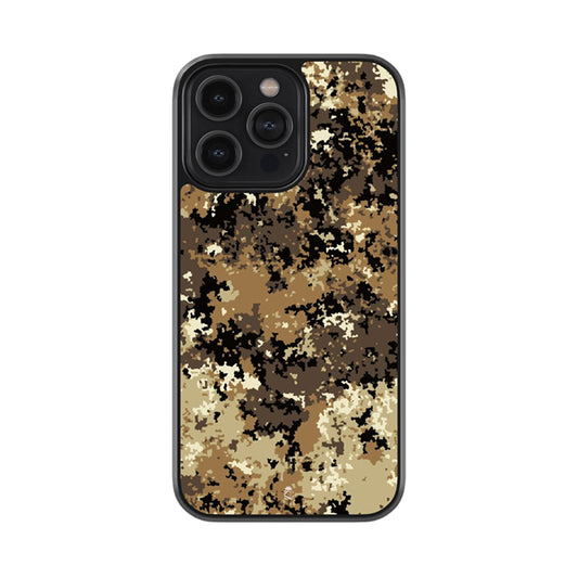 Patchy Brown Camo Glossy Metal Case