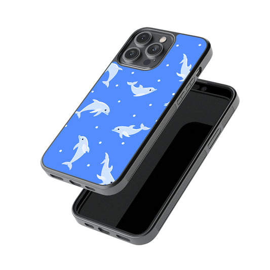 Happy Dolphins Glossy Metal Case
