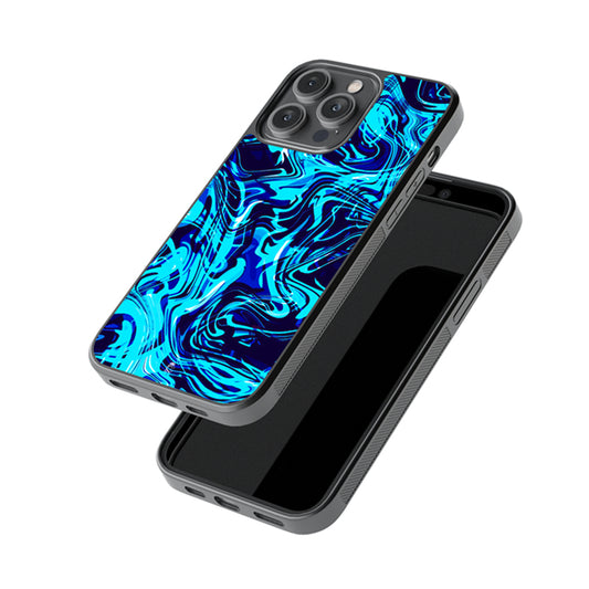 Blue Ripple Glossy Metal Case