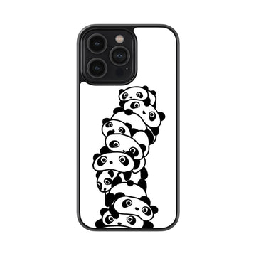 Playful Panda's Glass Case