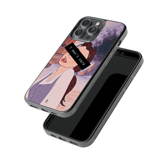 I Don't Care Glossy Metal Case