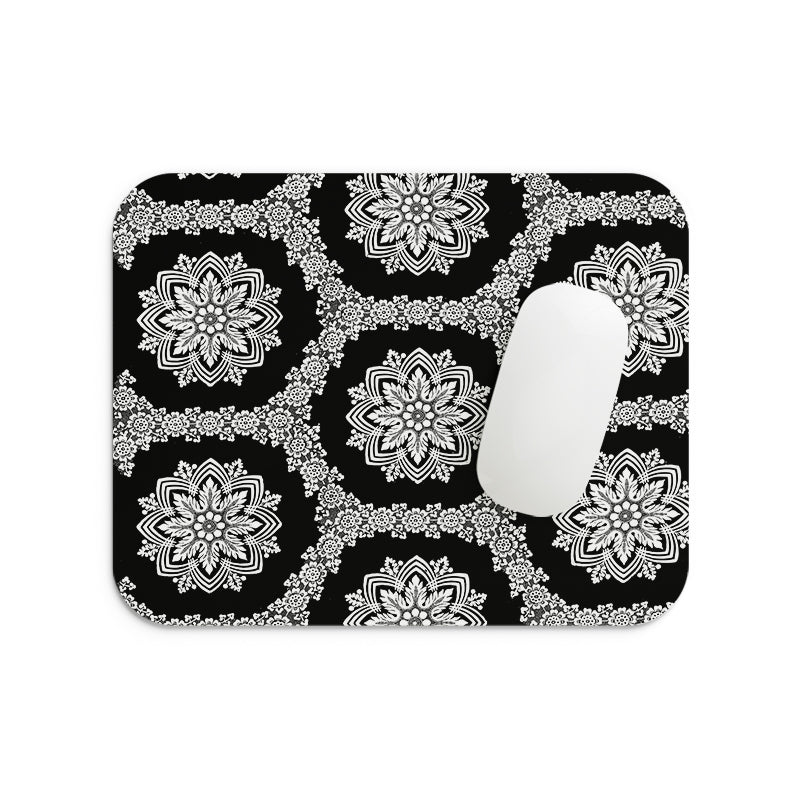 Black Mandala Mouse Pad