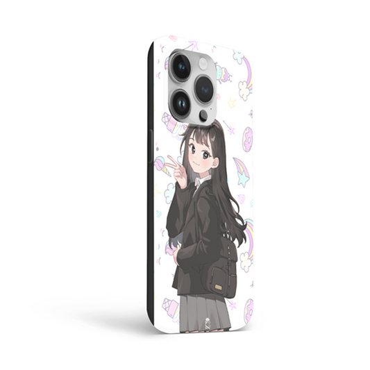 School Girl Flexible Soft Silicone Case