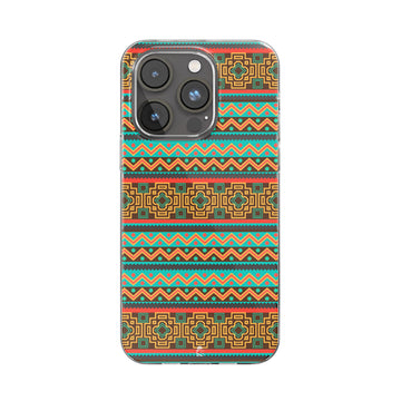 Aestheic Colourful Pattern Clear Silicone Case