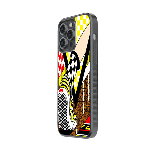 Checkered Run Glossy Metal Case