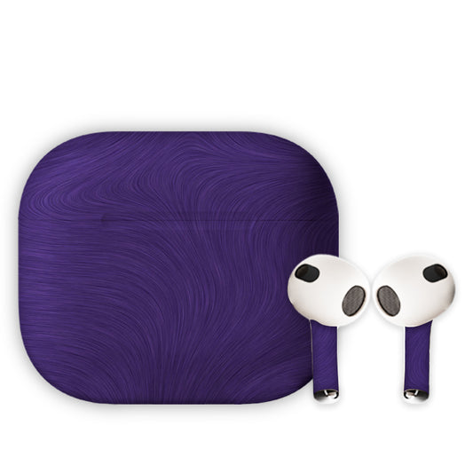 Navy Blue Fur Earbuds Skin