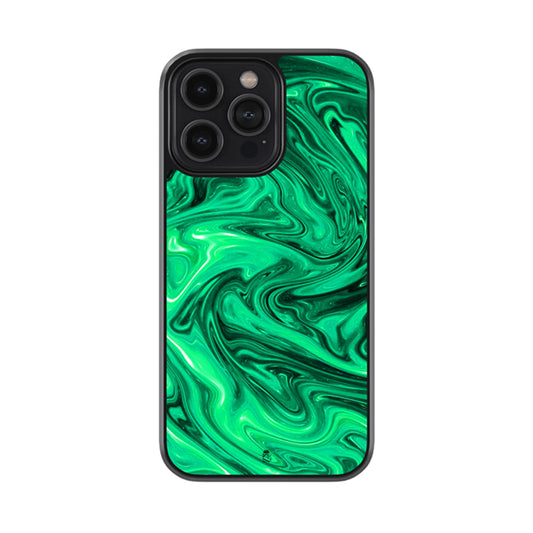 Aqua Green Fluid Liquid Design Glossy Metal Case