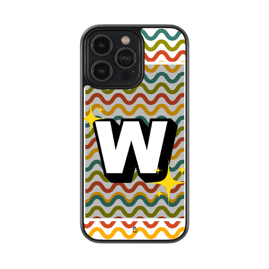 Alphabet - W Glossy Metal Case
