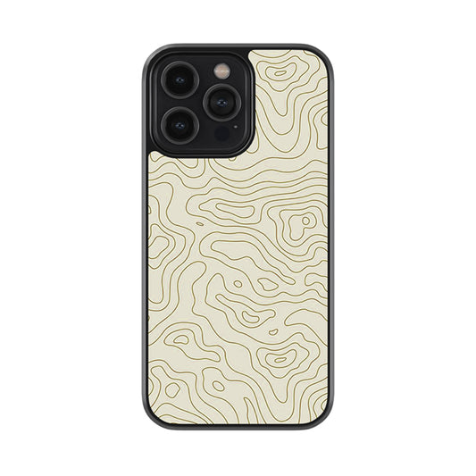 Pale White Topography Glass Case