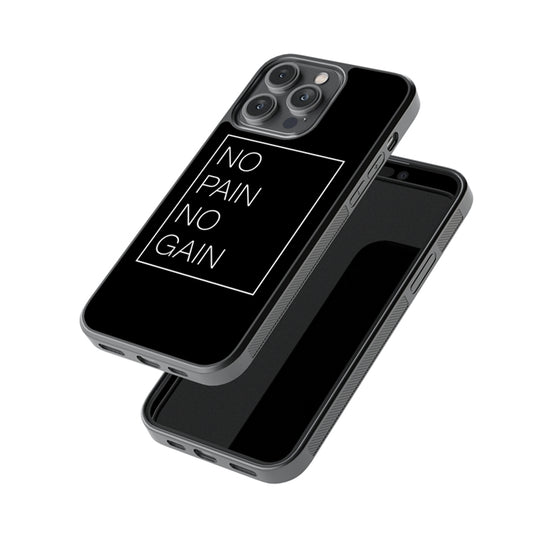 No Pain,No Gain Glossy Metal Case