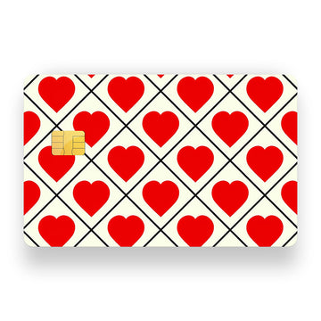 Red Hearts Debit Card Skin