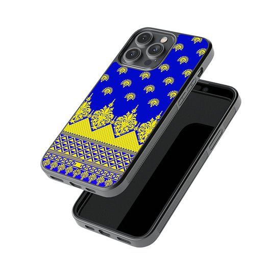 Unique Kanchipuram Pattu Glossy Metal Phone Case