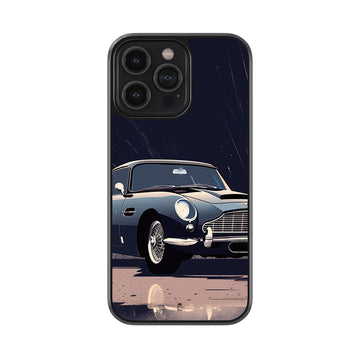 Rainy Night Car Drive Glossy Metal Case