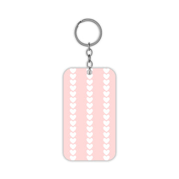 Pink Hearts Keychain