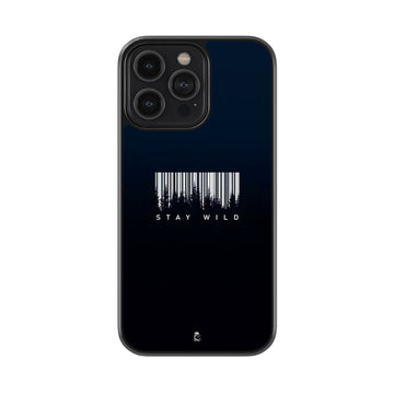 Stay Wild Barcode Glass Case