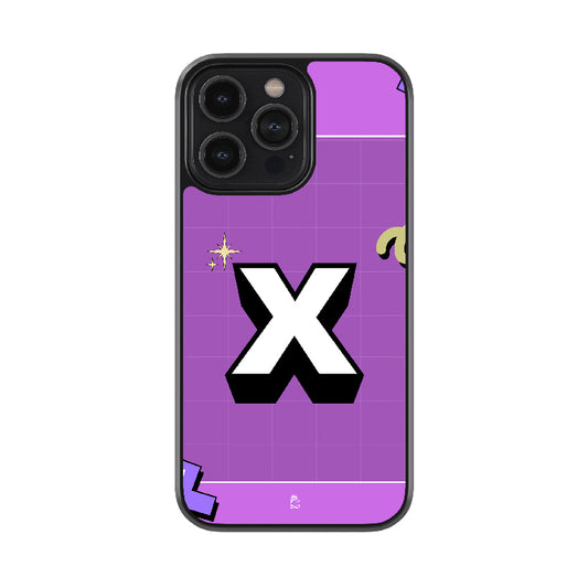 Alphabet - X Glossy Metal Case