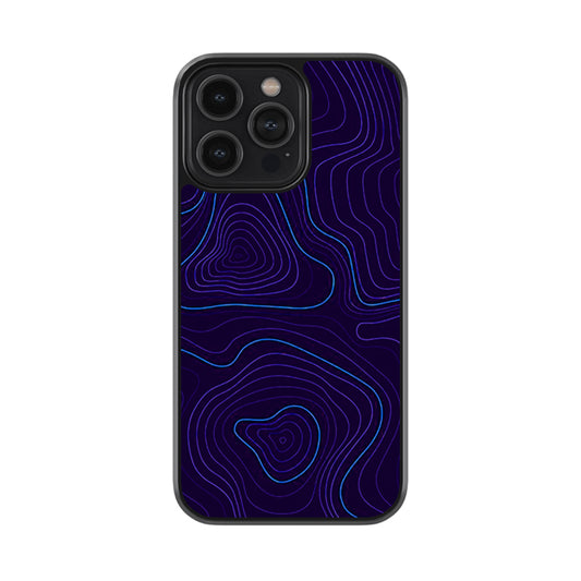 Royal Blue Topography Glass Case