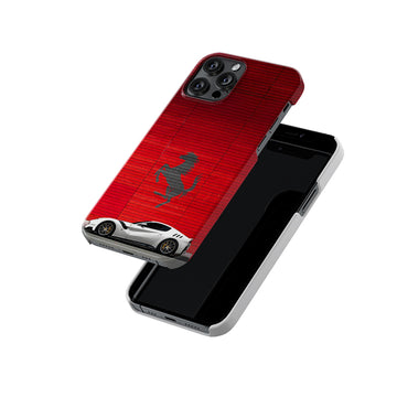 White Ferrari Slim Hard Case