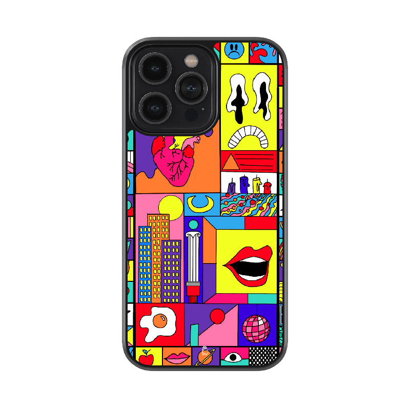 Wooby Dooby Pop Collage Glossy Metal Case