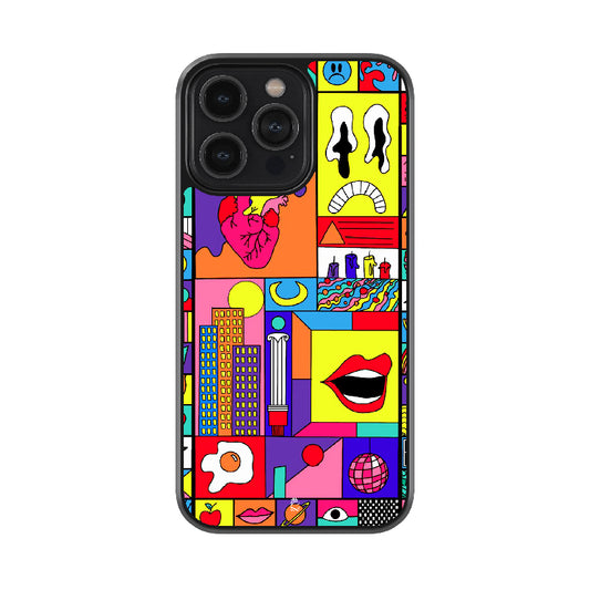 Wooby Dooby Pop Collage Glossy Metal Case