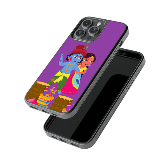 Krishna's Holi Glossy Metal Case