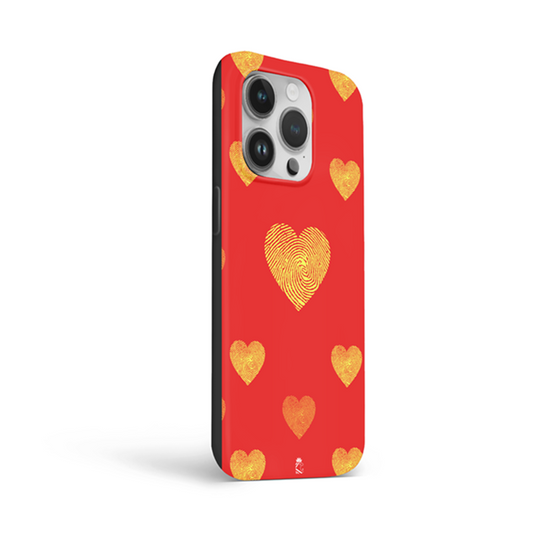 Thumbprinted Hearts Flexible Soft Silicone Case
