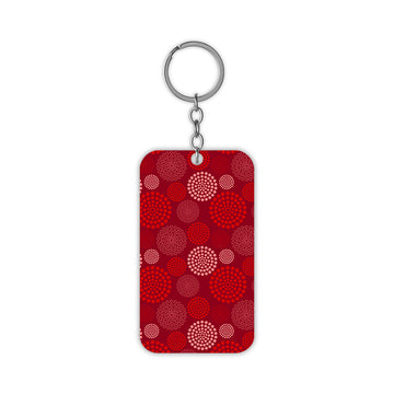 Red Rangoli Keychain