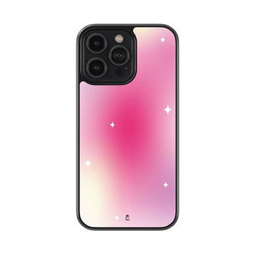 Blushy Pink Aura Gradient Glossy Metal Case