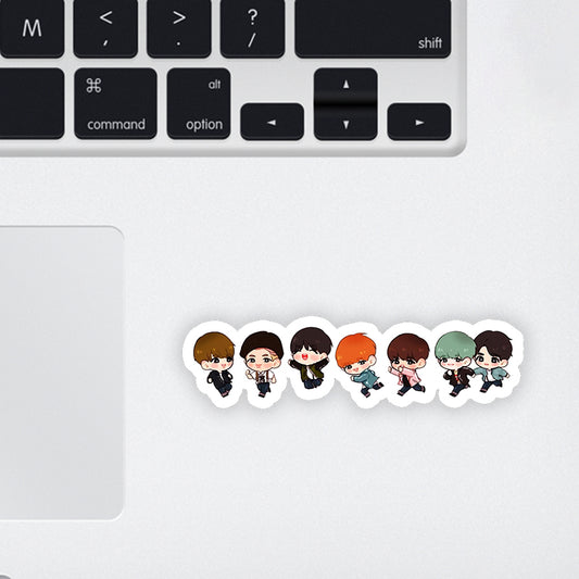 Cute Little Crew Laptop Sticker