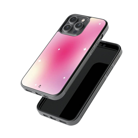 Blushy Pink Aura Gradient Glossy Metal Case
