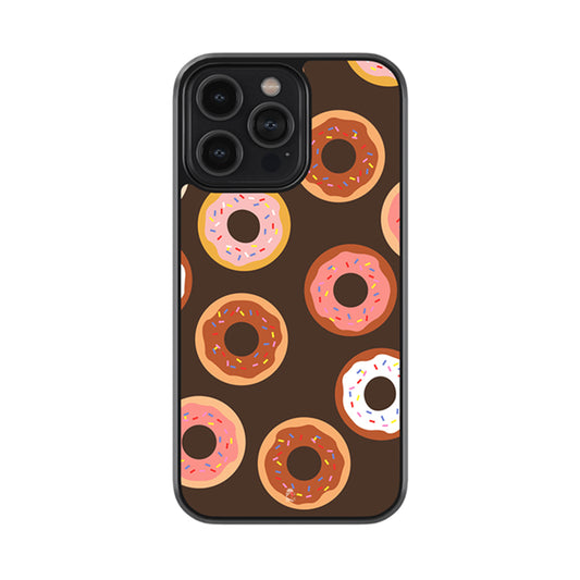 Brown Cream Dougnut Glossy Metal Case