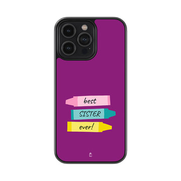 Best Sister Ever Glossy Metal Case