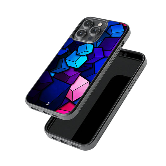 Cubic Abstract Glossy Metal Case
