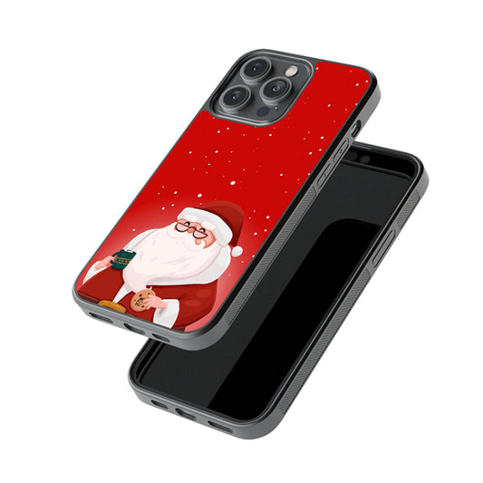 Happy Santa Glossy Metal Case