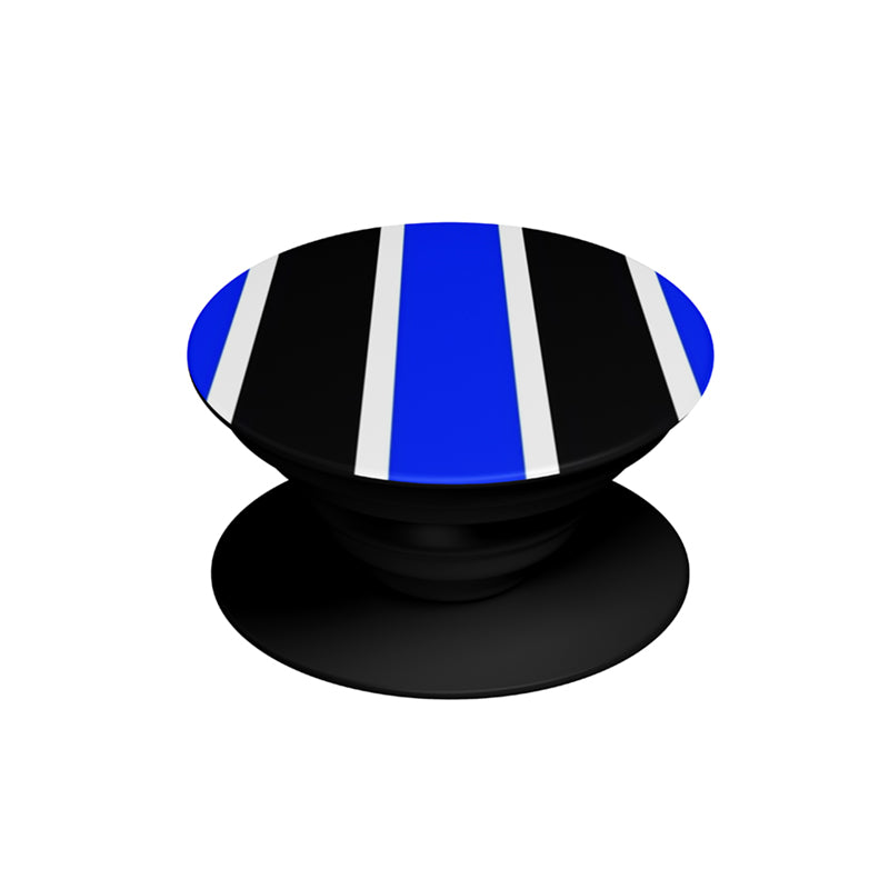 Royal Blue and Black Pattern Pop Socket