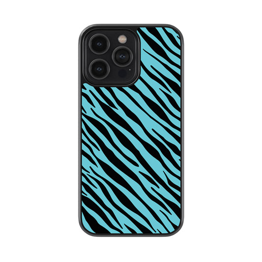 Hazel Blue Patterned Glossy Metal Case
