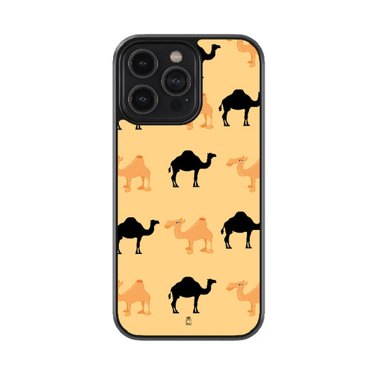 Desert Camel Pattern Glossy Metal Case