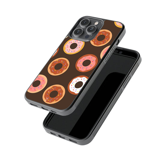 Brown Cream Dougnut Glossy Metal Case