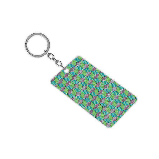 Radiant Green Pattern Keychain