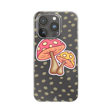 Mushrooms Clear Silicone Case
