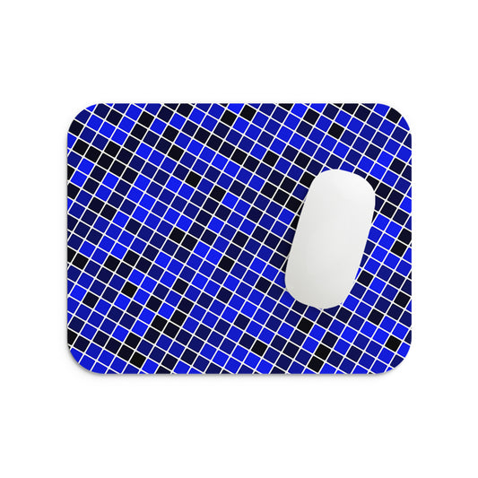Blue Checkers Mouse Pad