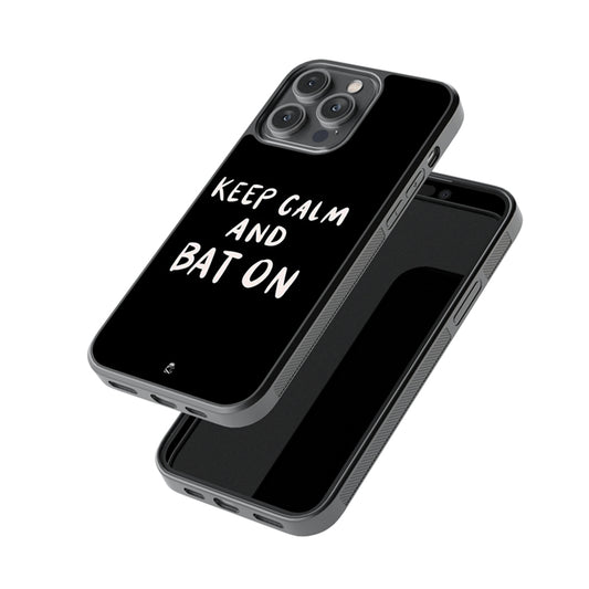 Keep Calm And Bat On Glossy Metal Case