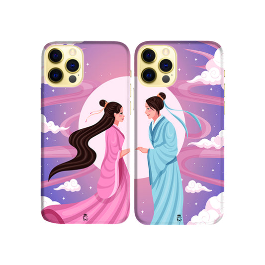Fantasy Night Slim Hard Couple Phone Case