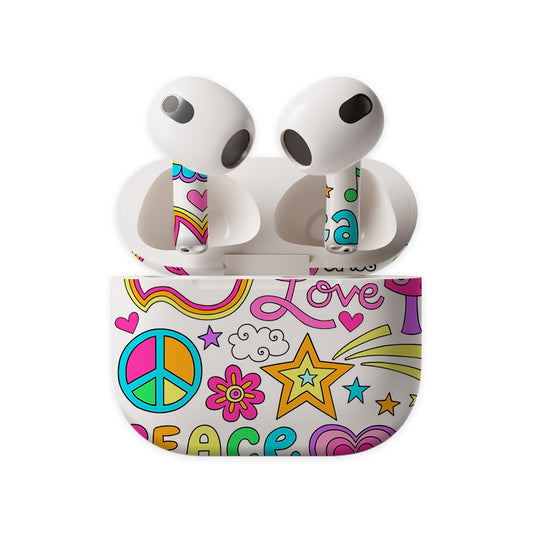 Peace and Love Earbuds Skin